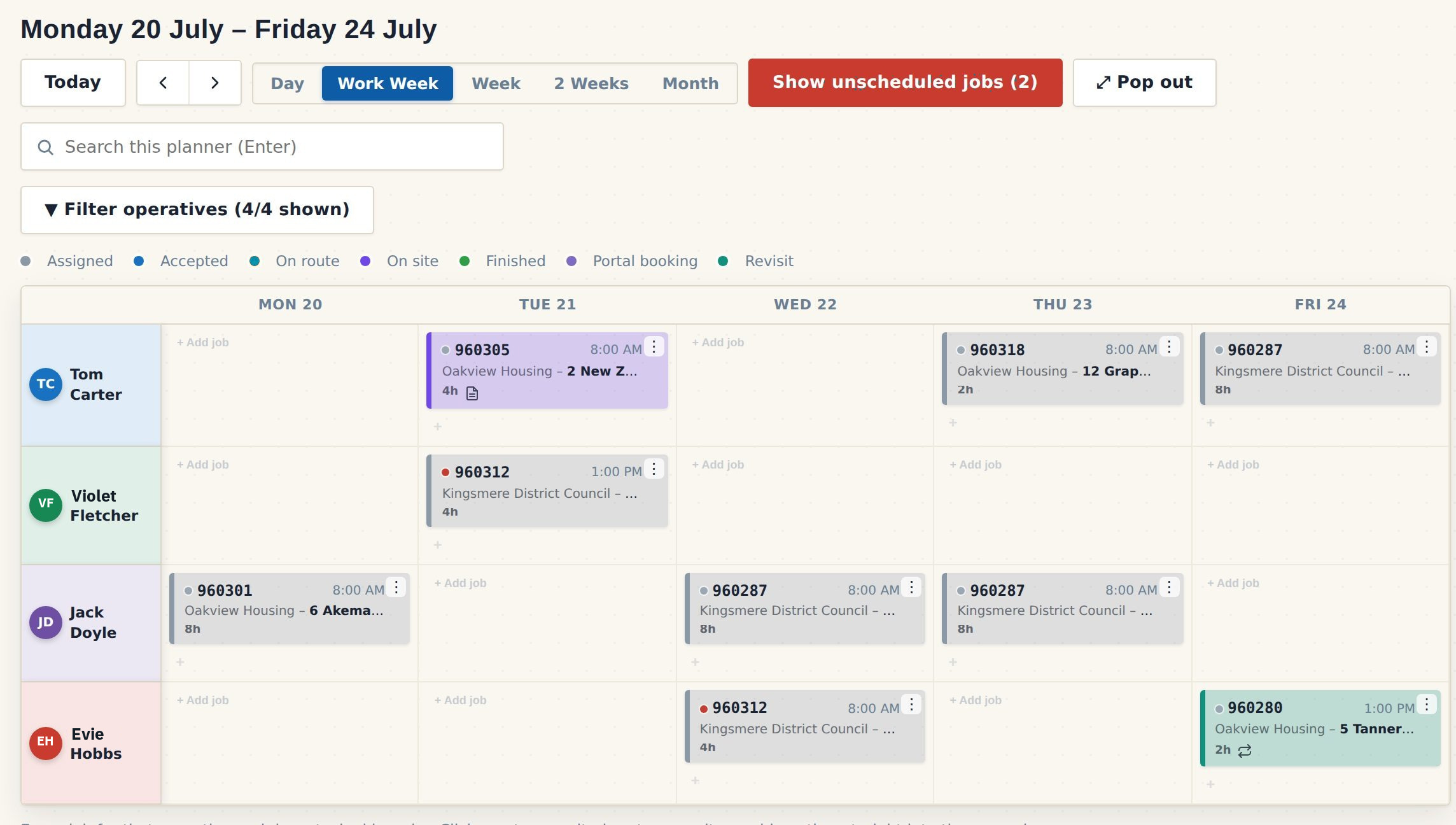 The Premier Planner drag-and-drop planner
